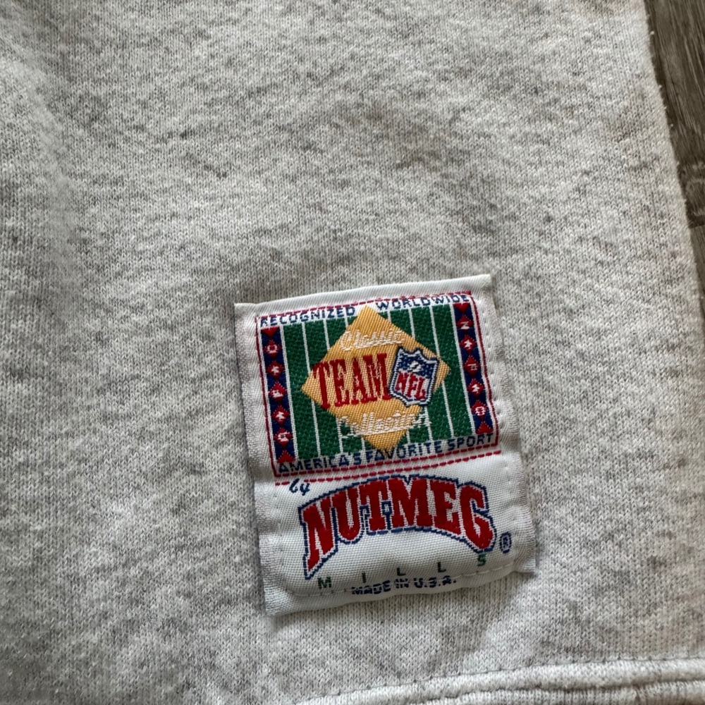 Vintage 1994 Dallas Cowboys Nutmeg Mills Sweatshirt XL Grey NFL Made in USA - Picture 7 of 8